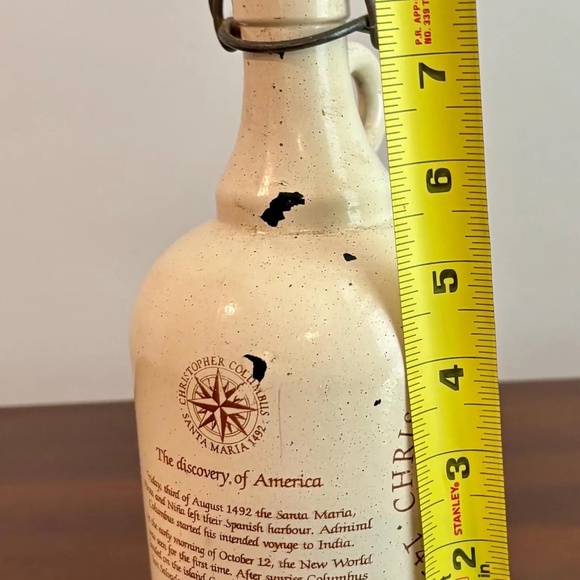 Columbus Santa Maria Edition 1992 Beer Bottle Swing Stopper Belgium 9" - Picture 8 of 9